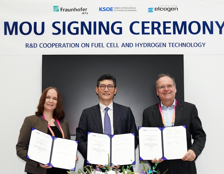 KSOE, Fraunhofer and Elcogen sign MoU to develop large-capacity fuel cells for ships 28 post 55306