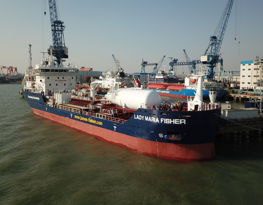 James Fisher takes delivery of second LNG dual-fuel tanker “Lady Maria Fisher” 28 lady maria fisher