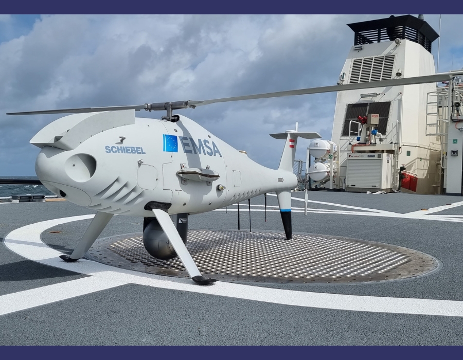 EMSA enlists Schiebel to monitor ship emissions in North Sea using Camcopter® S-100 28 Schiebel EMSA