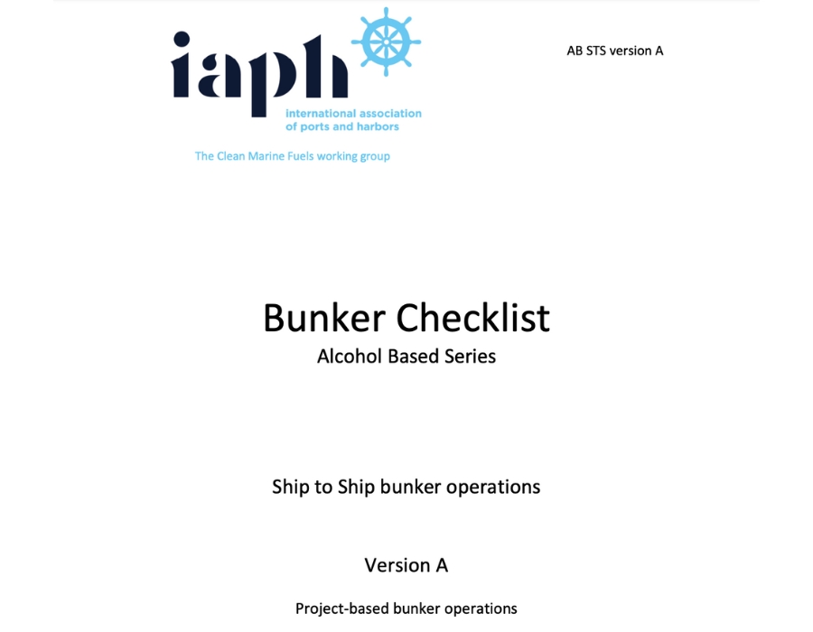 IAPH publishes series of methanol bunkering safety checklists 28 post 56597