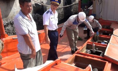 feature vietnam coast guard arrests fishing vessel over 55000 litres of unknown origin diesel oil