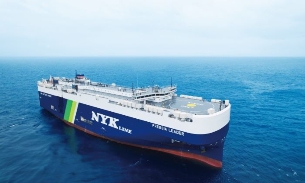 NYK receives its fifth LNG-fuelled PCTC “Freesia Leader” at Port of Nagoya 28 NYK Line FreesiaLeader