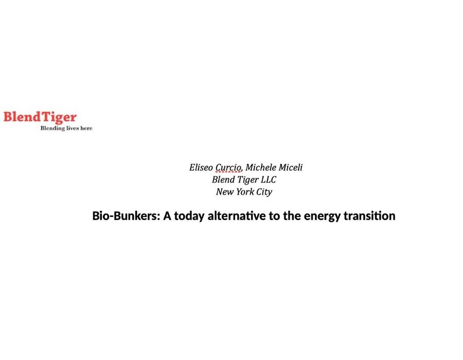 Bio-bunkers are the immediate alternatives to reduce gas emissions, says study 26 1 13
