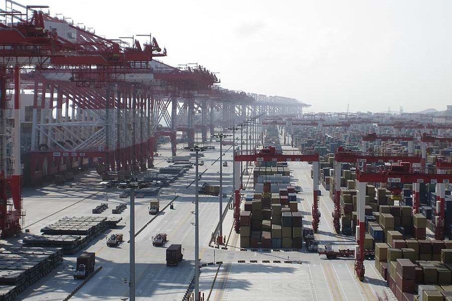 1024px Yangshan Port Containers