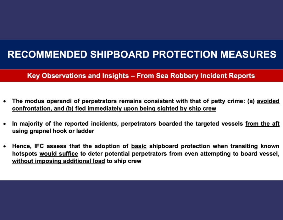 IFC publishes key observations from sea robbery incident reports 26 139
