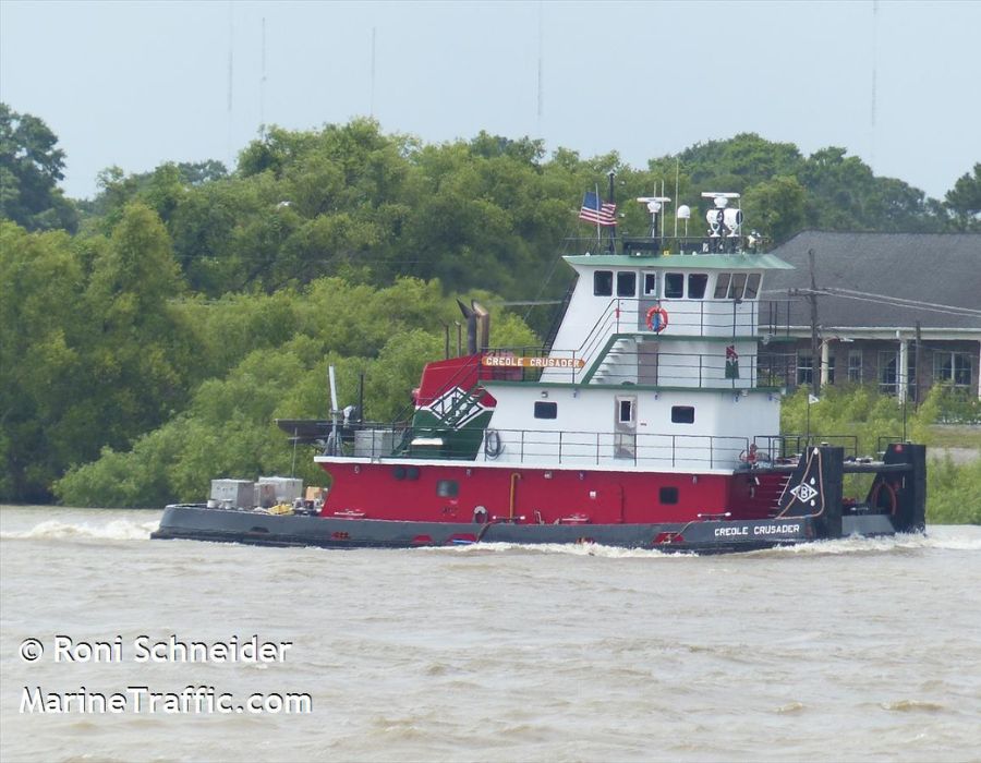 US Coast Guard monitors barge with heavy fuel oil aground after collision near Plaquemine, Louisiana