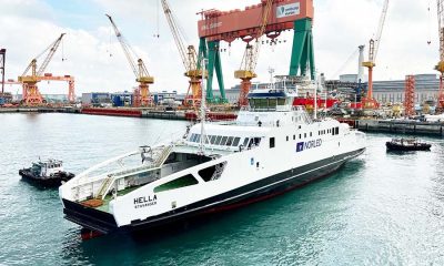 1st Norled Ropax Ready for loading onboard transport vessel at SCM Tuas Boulevard Yard