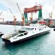 1st Norled Ropax Ready for loading onboard transport vessel at SCM Tuas Boulevard Yard