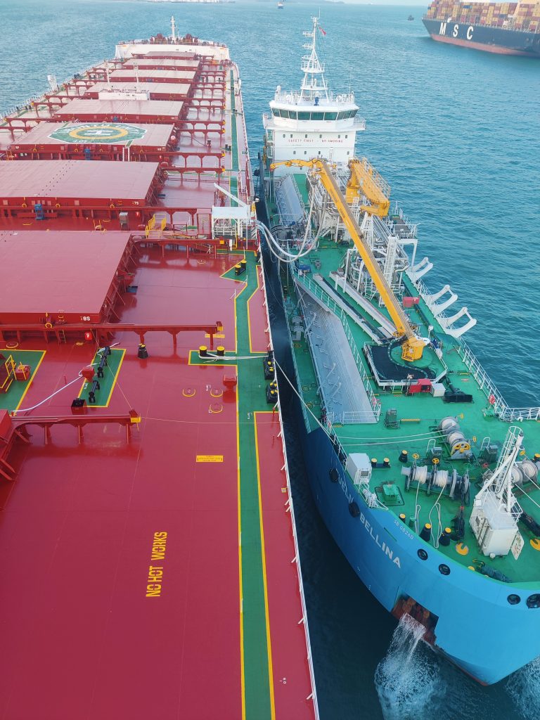 1st LNG Bunkering of Ubuntu Unity in Singapore