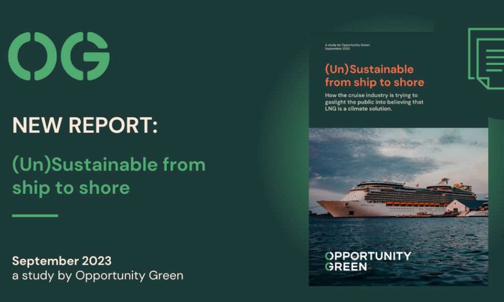 Opportunity Green files complaints against cruise companies for ‘LNG greenwashing’