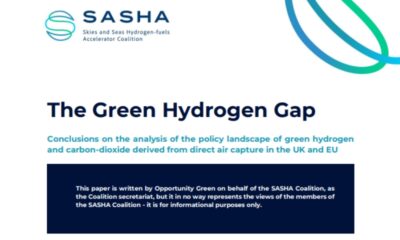SASHA: Green hydrogen is vital for sustainable bunker fuels in shipping and aviation