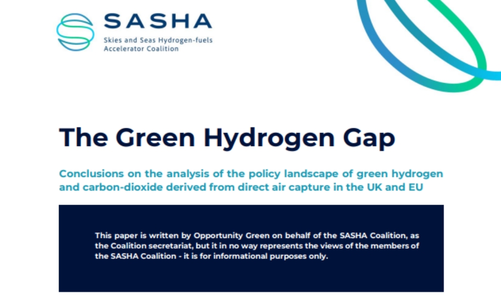 SASHA: Green hydrogen is vital for sustainable bunker fuels in shipping and aviation 28 SASHA: Green hydrogen is vital for sustainable bunker fuels in shipping and aviation