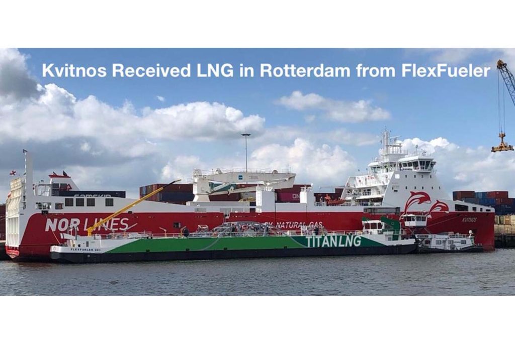 Titan LNG first inland LNG bunker barge starts operations at Rotterdam ...