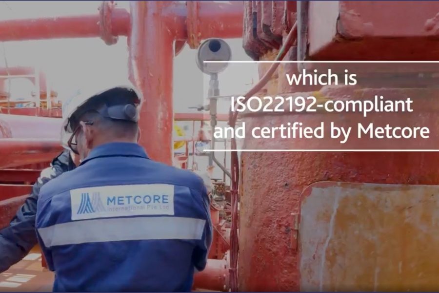 TFG Marine chartered barge in Malta fitted with Metcore mass flow metering system