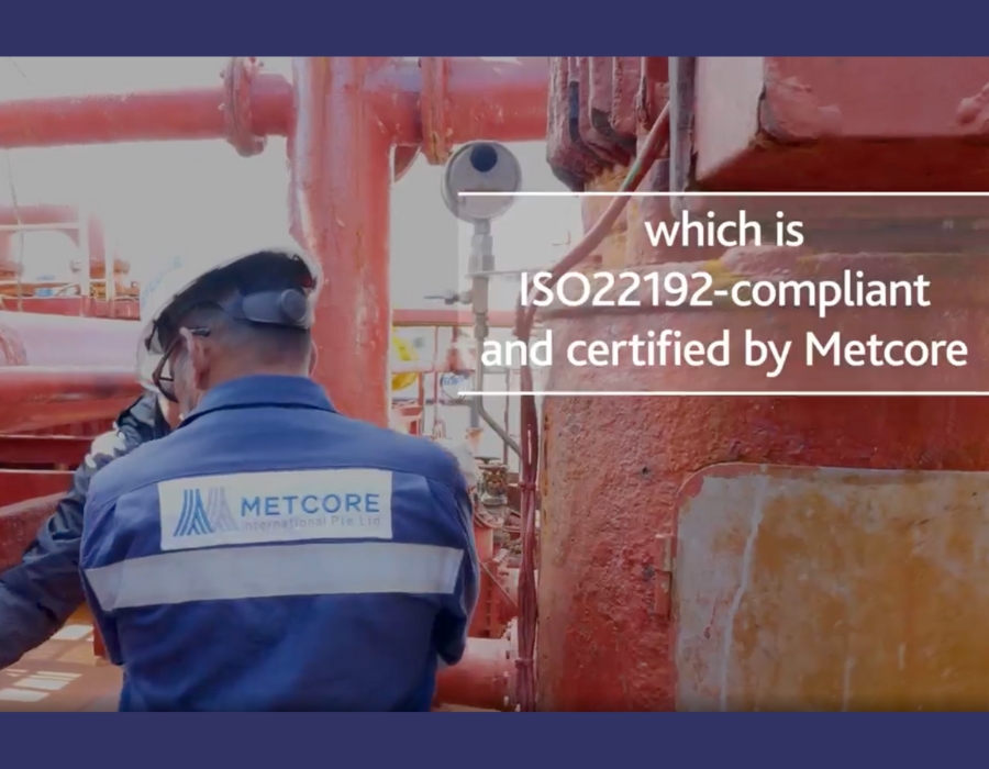 TFG Marine chartered barge in Malta fitted with Metcore mass flow metering system