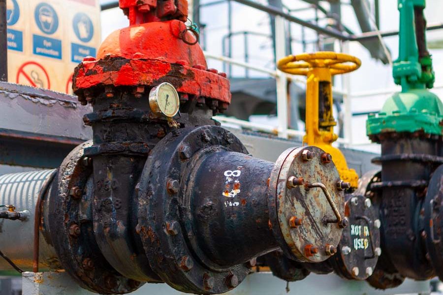 Corroded pipeline