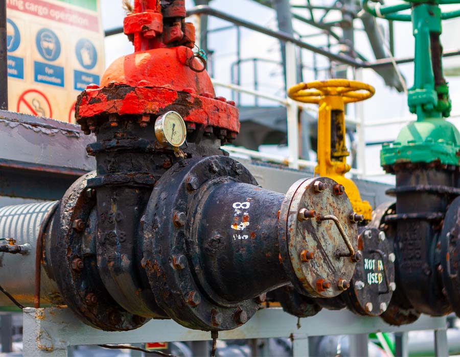 Corroded pipeline