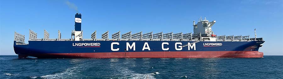 DNV classed LNG fueled 14800 TEU container ship CMA CGM Integrity built by HHI for Eastern Pacific Shipping copyright DNV and HHI MT