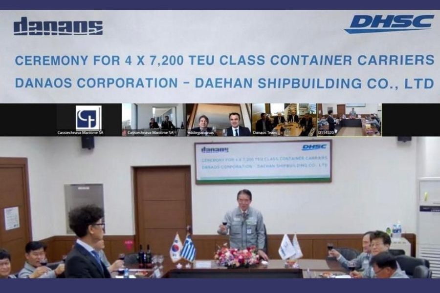 Danaos orders four methanol ready 7200 TEU containerships