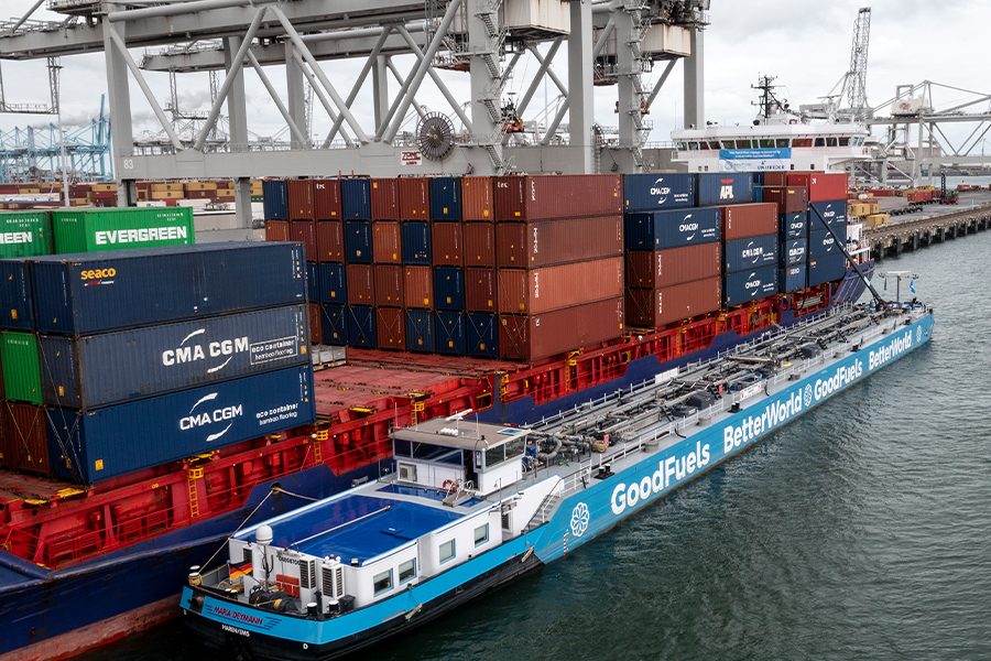 Unifeeder and GoodFuels complete first biobunkering operation at