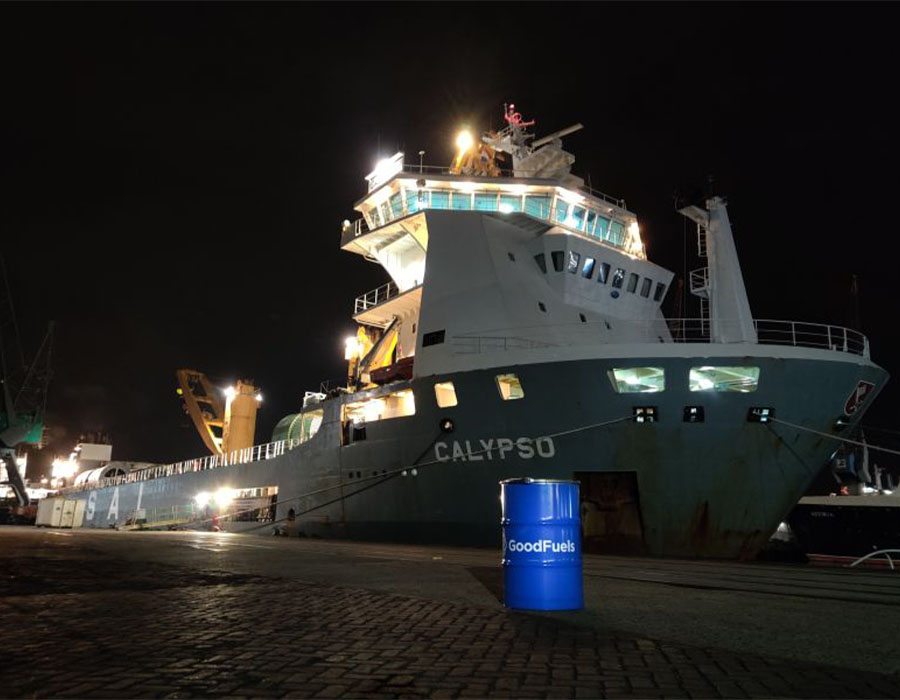 GoodFuels delivers MDF1-100 bio bunker fuel for SAL Heavy Lift “Calypso” biofuel trial 26 GoodFuels SAL Heavy Lift biofuel bunkering