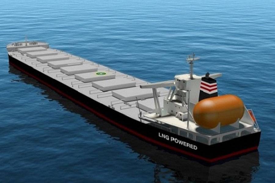 Image of LNG fuel Capesize bulk carrier Provided by Japan Shipyard