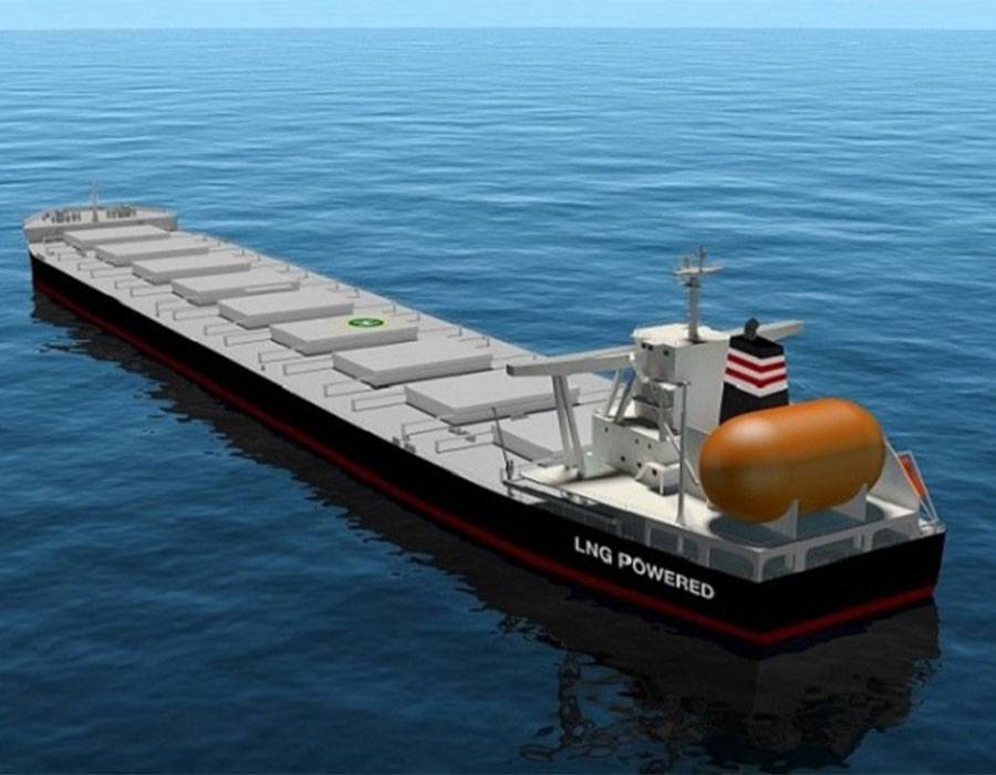 Image of LNG fuel Capesize bulk carrier Provided by Japan Shipyard