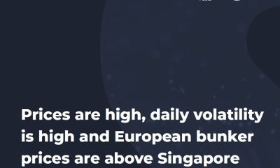 Integr8 Fuels Prices are high daily volatility is high and European bunker prices are above Singapore
