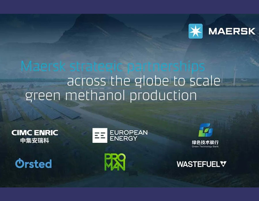 Maersk engages in strategic partnerships across the globe to scale green methanol production by 2025