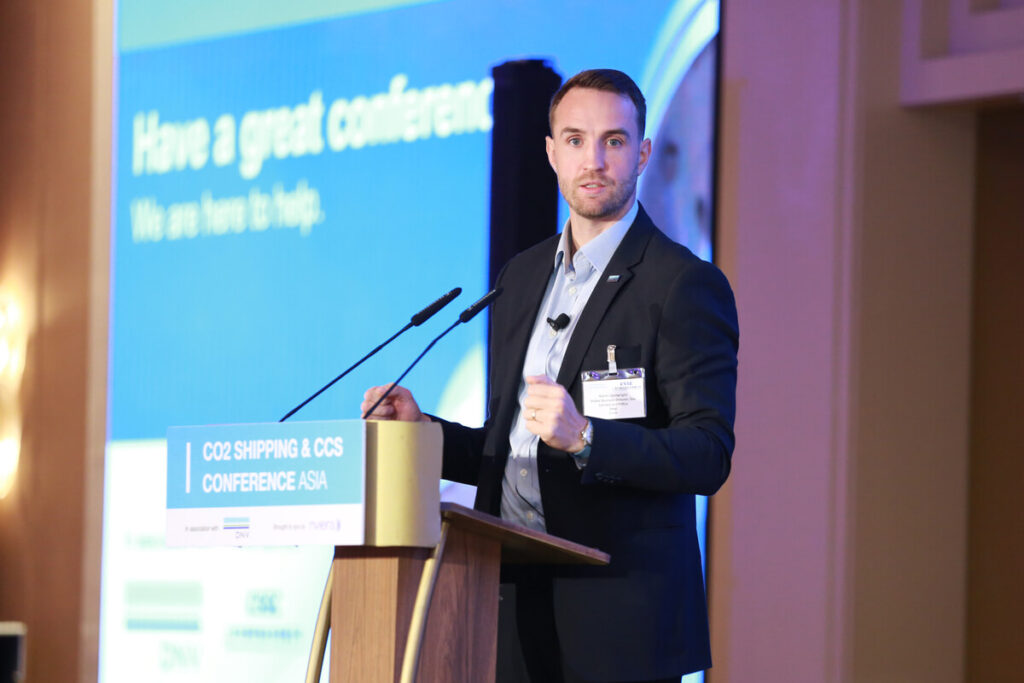Martin Cartwright speaking at CO2 Shipping CCS Conference Asia