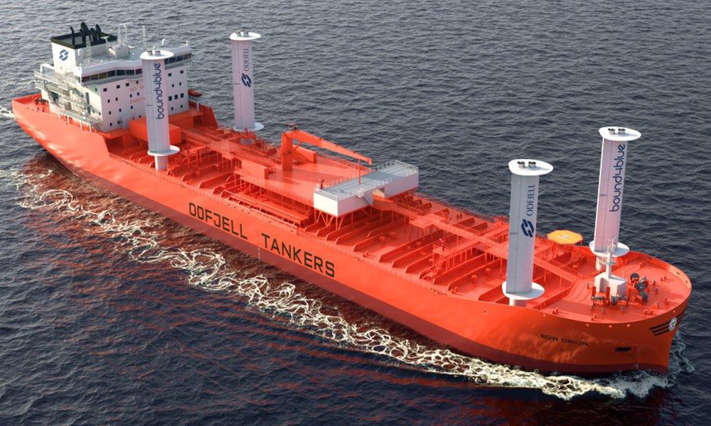 Odfjell first to install suction sails on deep sea chemical tanker