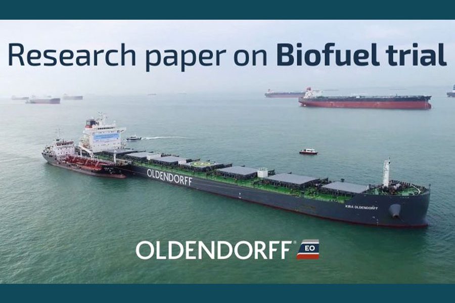 Oldendorff Carriers shares research findings of biofuel bunker trial it undertook in 2021