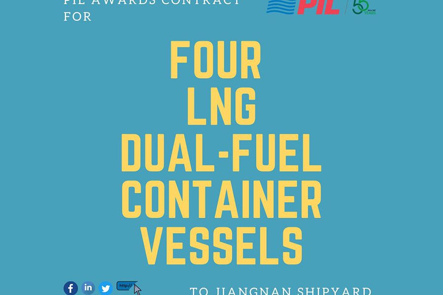 PIL in newbuilding order for four LNG DF 14000 TEU container vessels