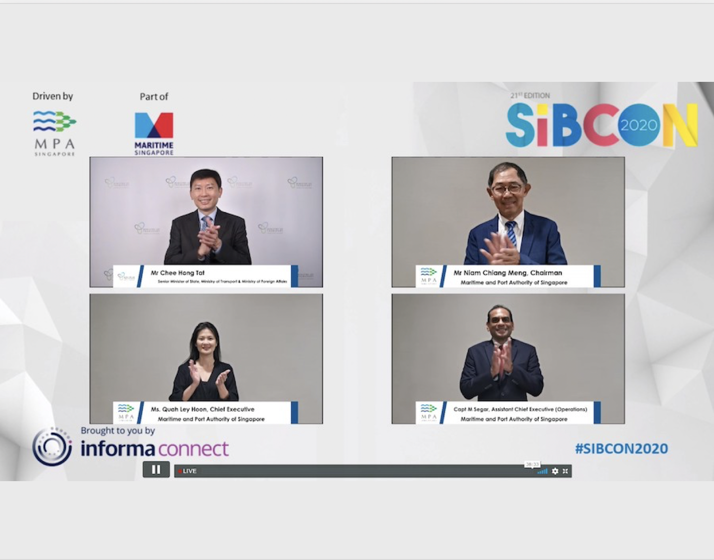 SIBCON 2020: Powering Fuels of the Future, Driving towards Decarbonisation 26 SIBCON 2020 Opening