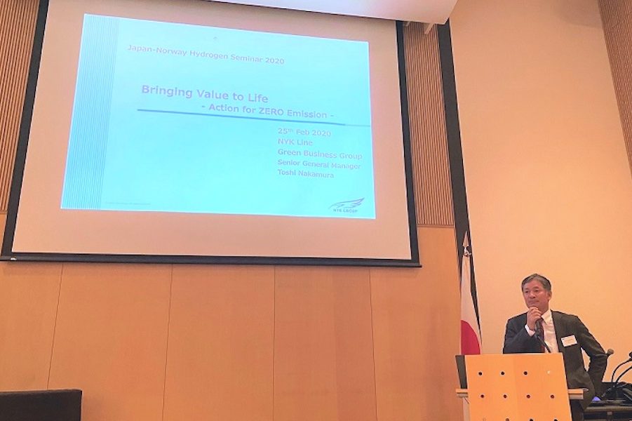 Speech by Toshi Nakamura senior general manager of NYKs Green Business Group