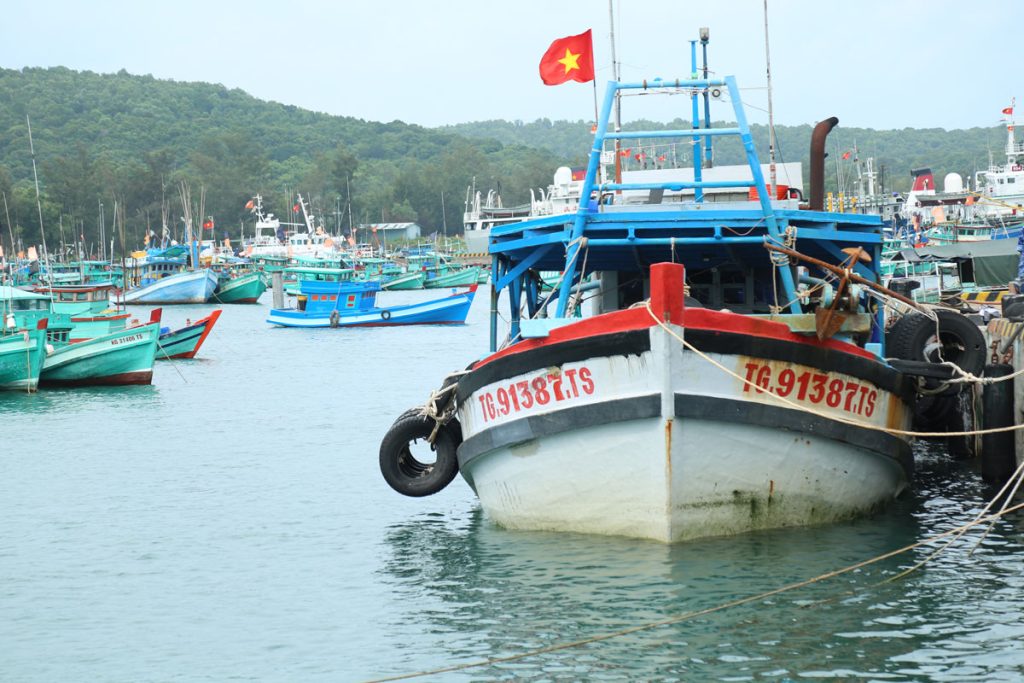 Tau vi pham dan giai ve cang Hai doi