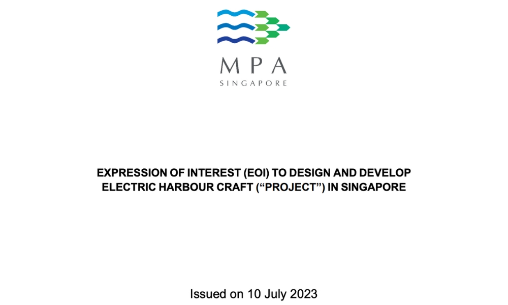 Singapore: MPA calls for proposals to design electric harbour craft 28 Singapore: MPA calls for proposals to design electric harbour craft