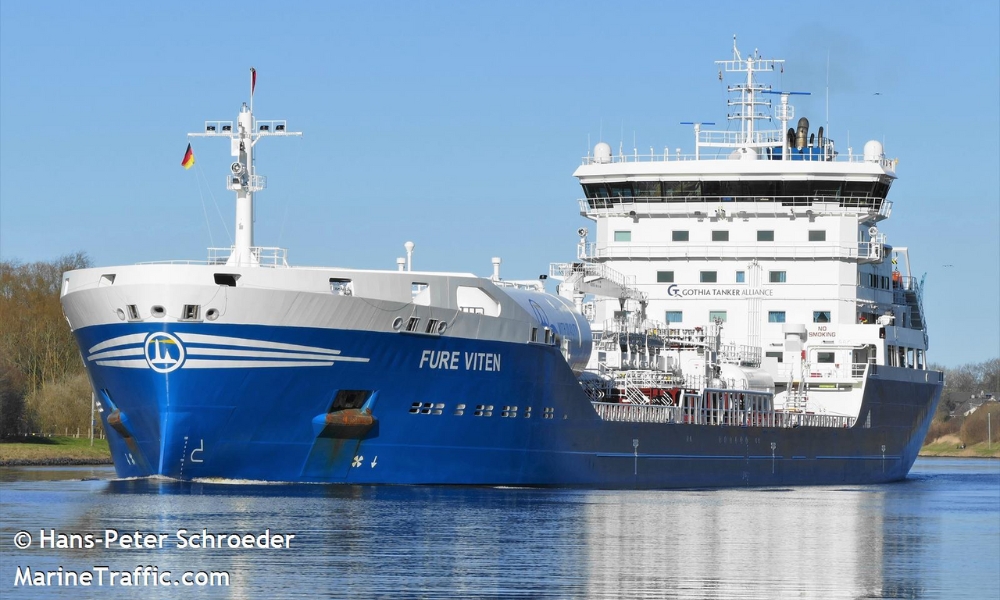 “Fure Viten” becomes first European-owned vessel to receive LNG bunker fuel at Hamilton 28 MarineTraffic / Hans-Peter Schroeder