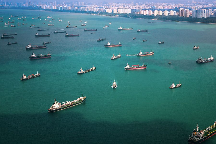 Vessels berthing at Singapore DNV