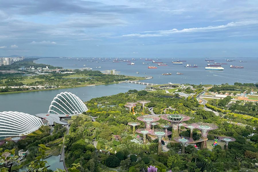 Vessels on anchorage at Singapore Nikos Spaeth MT