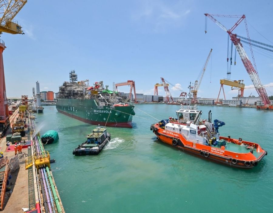 launch of the liquefied natural gas LNG Bunker Vessel Brassavola