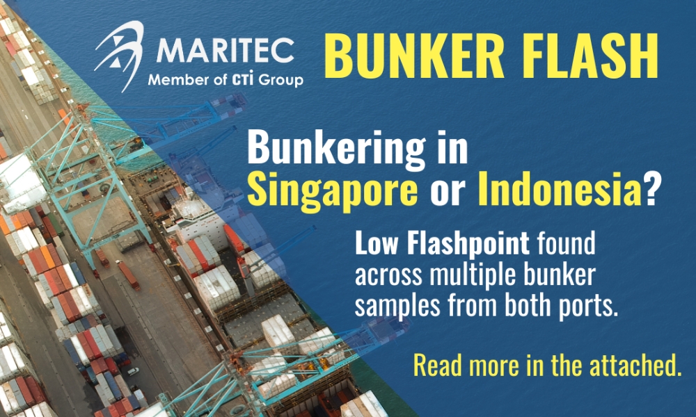 Bunker Flash: Low flashpoint bunker fuels in Singapore and Indonesia, warns Maritec 29 270 1