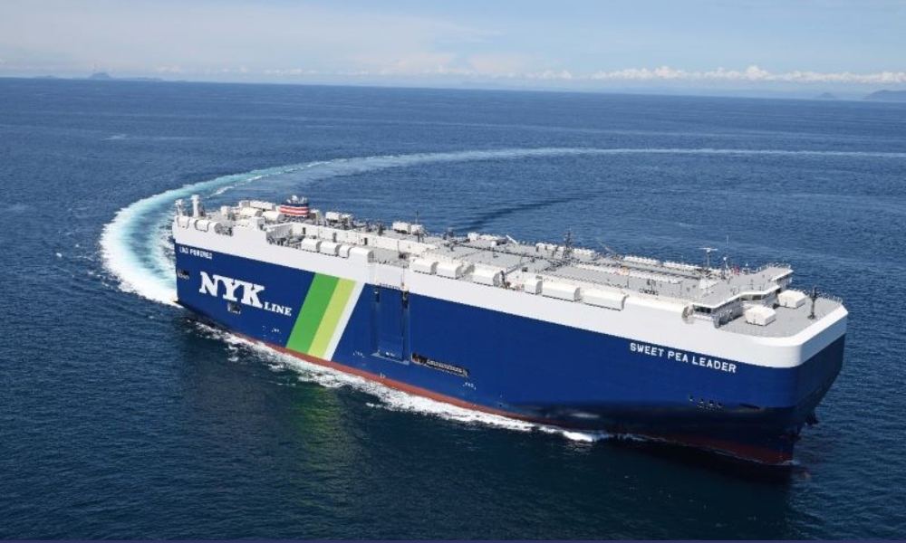 NYK takes delivery of seventh LNG-fuelled PCTC “Sweet Pea Leader” 26 313