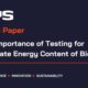 VPS white paper focuses on testing for accurate energy content of bio bunker fuels