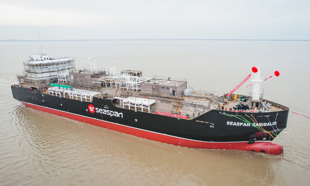 Seaspan launches “Seaspan Garibaldi”, first of three LNG bunkering vessels 26 Seaspan launches “Seaspan Garibaldi”, first of three LNG bunkering vessels