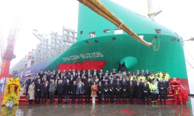 China: CMA CGM names 13,000 TEU LNG dual-fuel large container ship “CMA CGM BUZIOS”