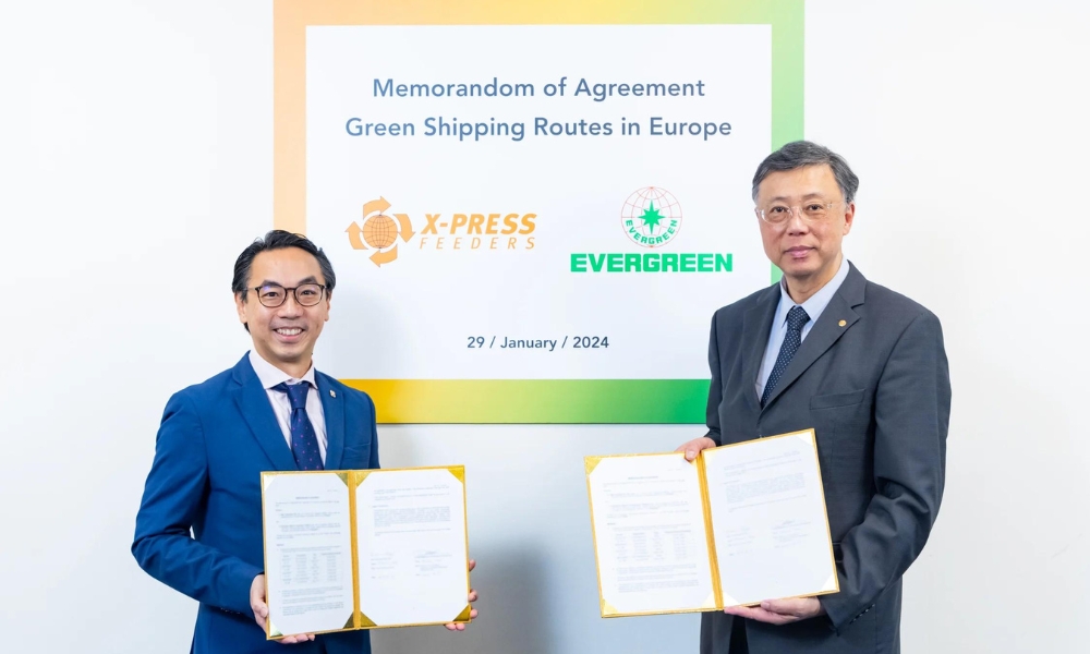 Evergreen Marine and X-Press Feeders to launch first green methanol-powered feeder network in Europe