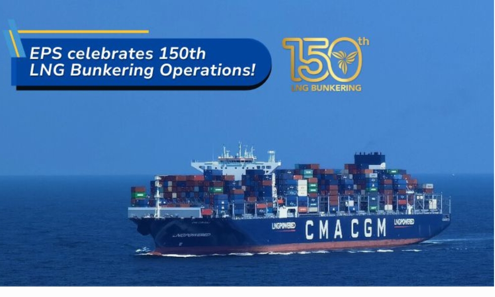 Singapore-based EPS achieves 150th LNG bunkering operation milestone 26 Singapore-based EPS achieves 150th LNG bunkering operation milestone
