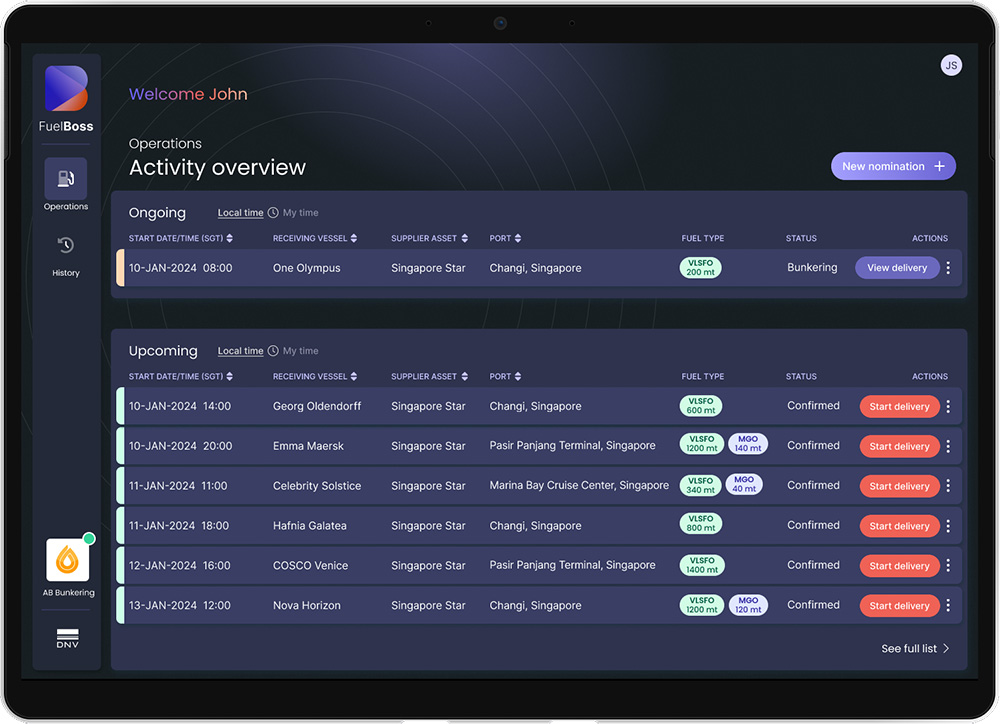 DNV FuelBoss coverage expands to include conventional bunker fuels, whitelisting by MPA in process 27 FuelBoss operational page