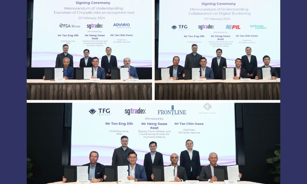 Singapore: MoUs on digital bunkering and eBDN signed at TechWaves conference 26 Singapore: MoUs on digital bunkering and eBDN signed at TechWaves conference
